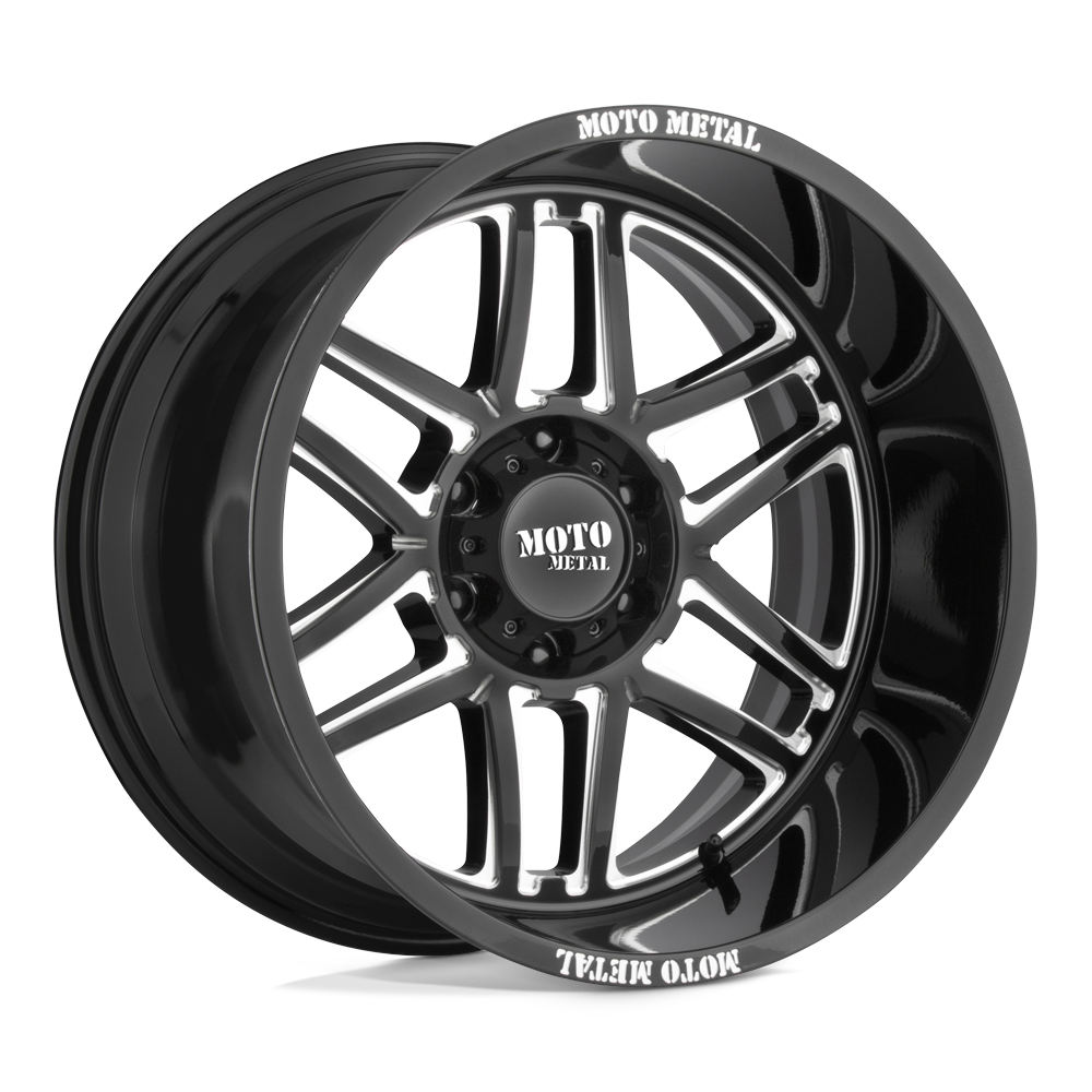20x10 Moto Metal MO992 FOLSOM Gloss Black Milled Wheel 8x180 (-18mm)