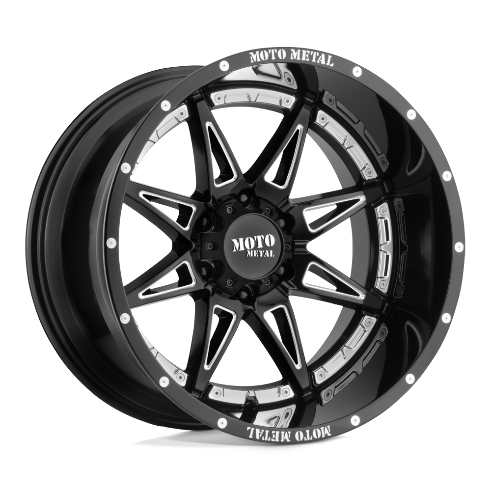20x10 Moto Metal MO993 HYDRA Gloss Black Milled Wheel 6x5.5 (-18mm)