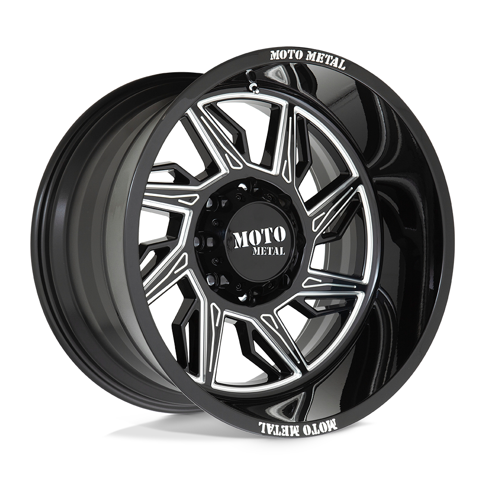 20x12 Moto Metal MO997 HURRICANE Gloss Blk Milled Right Dir Wheel 6x135 (-44mm)