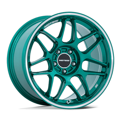19x9.5 Motegi MR158 Tsubaki Hokkaido Green W/ Machined Lip Wheel 5x4.5 (40mm)