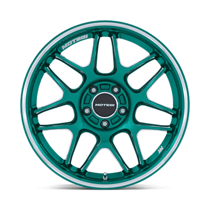 19x9.5 Motegi MR158 Tsubaki Hokkaido Green W/ Machined Lip Wheel 5x100 (40mm)