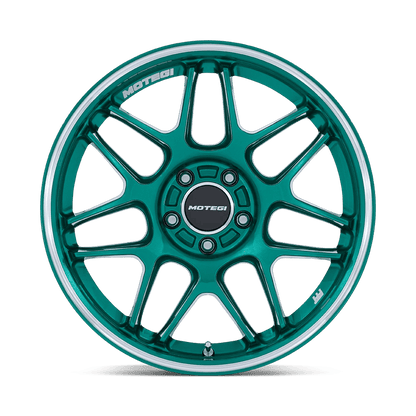 18x9.5 Motegi MR158 Tsubaki Hokkaido Green W/ Machined Lip Wheel 5x120 (25mm)