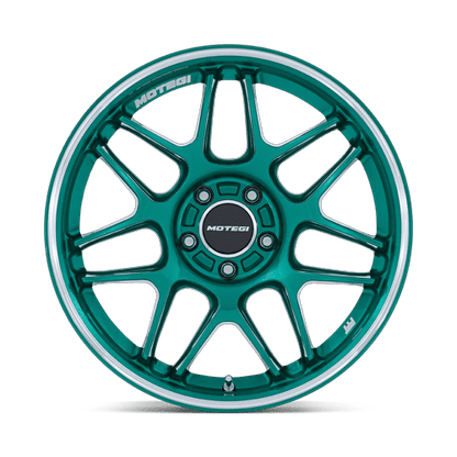 18x10.5 Motegi MR158 Tsubaki Hokkaido Green W/ Machined Lip Wheel 5x112 (35mm)