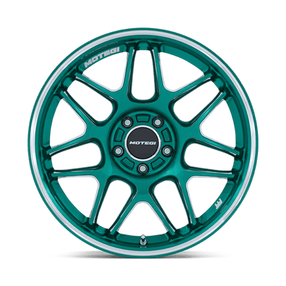 18x8.5 Motegi MR158 Tsubaki Hokkaido Green W/ Machined Lip Wheel 5x100 (30mm)