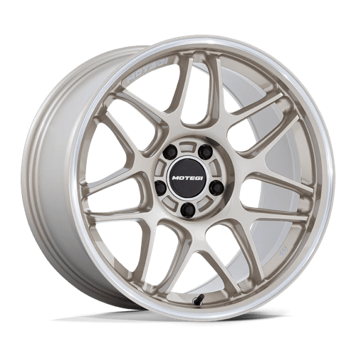 19x9.5 Motegi MR158 Tsubaki Motorsport Gold W/ Machined Lip Wheel 5x100 (40mm)