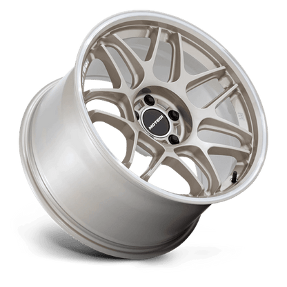 19x8.5 Motegi MR158 Tsubaki Motorsport Gold W/ Machined Lip Wheel 5x100 (30mm)
