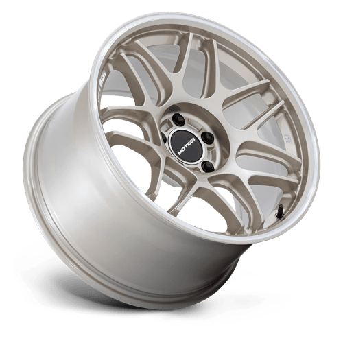 18x9.5 Motegi MR158 Tsubaki Motorsport Gold W/ Machined Lip Wheel 5x100 (40mm)