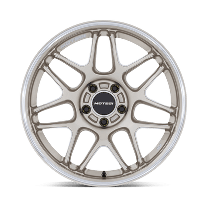 18x8.5 Motegi MR158 Tsubaki Motorsport Gold W/ Machined Lip Wheel 5x100 (30mm)