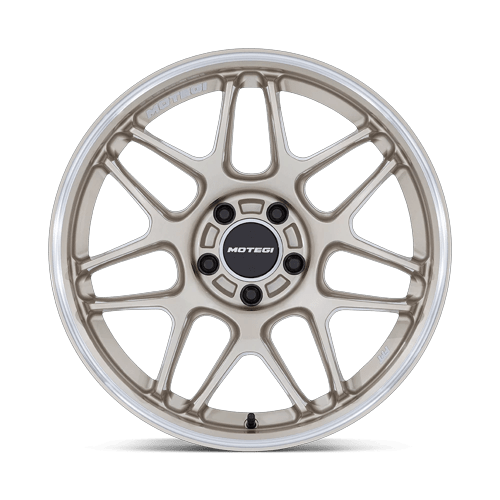 19x9.5 Motegi MR158 Tsubaki Motorsport Gold W/ Machined Lip Wheel 5x4.5 (25mm)