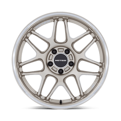 18x8.5 Motegi MR158 Tsubaki Motorsport Gold W/ Machined Lip Wheel 5x100 (30mm)