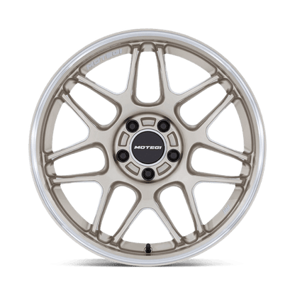 19x9.5 Motegi MR158 Tsubaki Motorsport Gold W/ Machined Lip Wheel 5x100 (40mm)