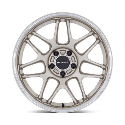 18x8.5 Motegi MR158 Tsubaki Motorsport Gold W/ Machined Lip Wheel 5x100 (30mm)