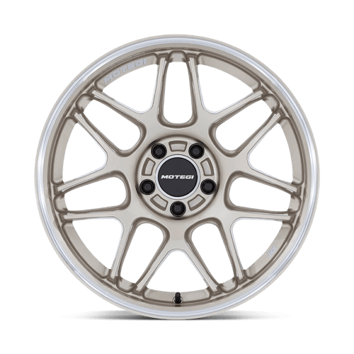 19x9.5 Motegi MR158 Tsubaki Motorsport Gold W/ Machined Lip Wheel 5x4.5 (40mm)