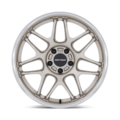 19x9.5 Motegi MR158 Tsubaki Motorsport Gold W/ Machined Lip Wheel 5x112 (35mm)