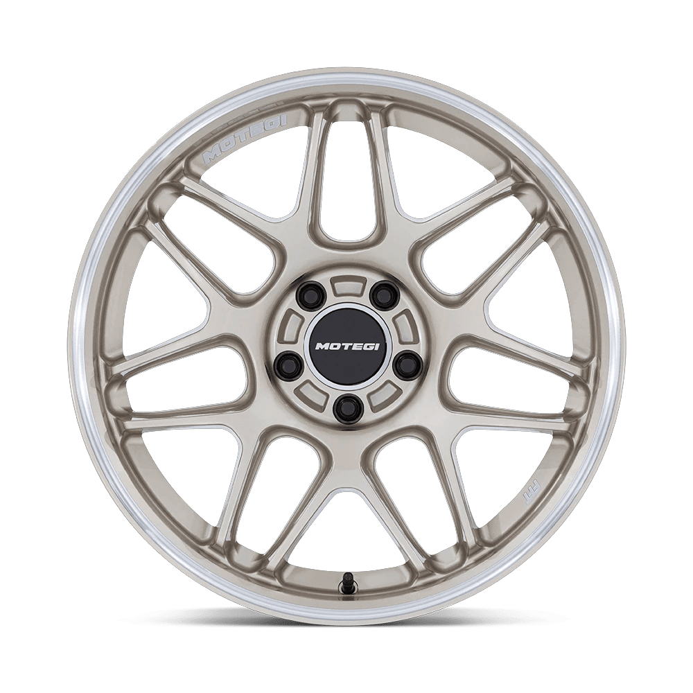 18x8.5 Motegi MR158 Tsubaki Motorsport Gold W/ Machined Lip Wheel 5x4.25 (42mm)