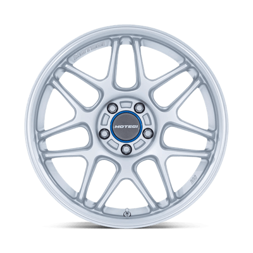 19x8.5 Motegi MR158 Tsubaki Hyper Silver W/ Machined Lip Wheel 5x112 (25mm)