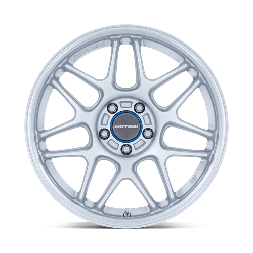 18x9.5 Motegi MR158 Tsubaki Hyper Silver W/ Machined Lip Wheel 5x4.5 (40mm)