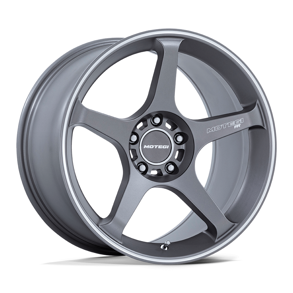 18x9.5 Motegi MR159 Battle V Gunzilla W/ Machined Lip Stripe Wheel 5x100 (38mm)
