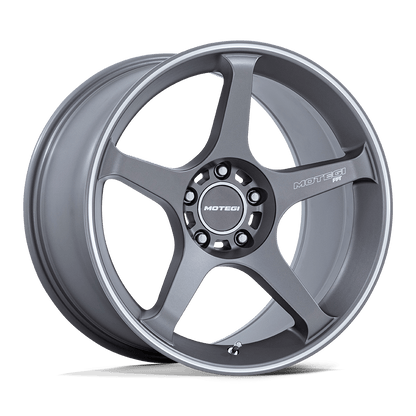 18x9.5 Motegi MR159 Battle V Gunzilla W/ Machined Lip Stripe Wheel 5x4.5 (0mm)