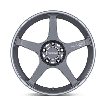 18x9.5 Motegi MR159 Battle V Gunzilla W/ Machined Lip Stripe Wheel 5x4.5 (25mm)