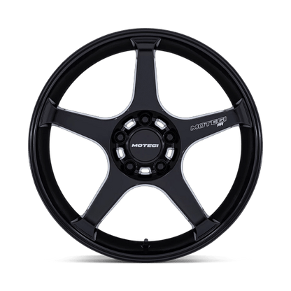 18x8.5 Motegi MR159 Battle V Blackbird Metallic Wheel 5x120 (35mm)