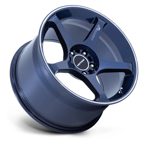 17x8.5 Motegi MR159 Battle V Obsidian Blue Mach Lip Stripe Wheel 5x4.5 (35mm)