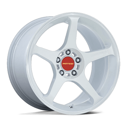 17x8.5 Motegi MR159 Battle V Matsuri White Pearl Mach Stripe Wheel 5x4.5 (45mm)