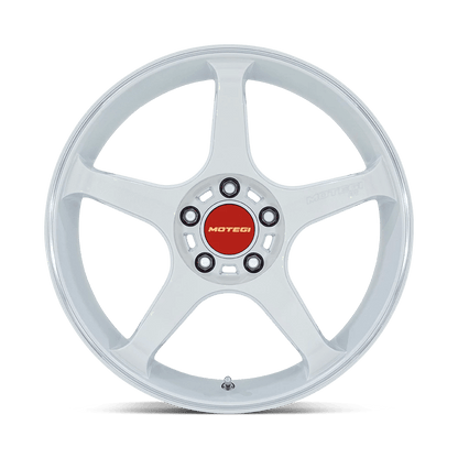 18x8.5 Motegi MR159 Battle V Matsuri White Pearl Machined Wheel 5x4.5 (35mm)