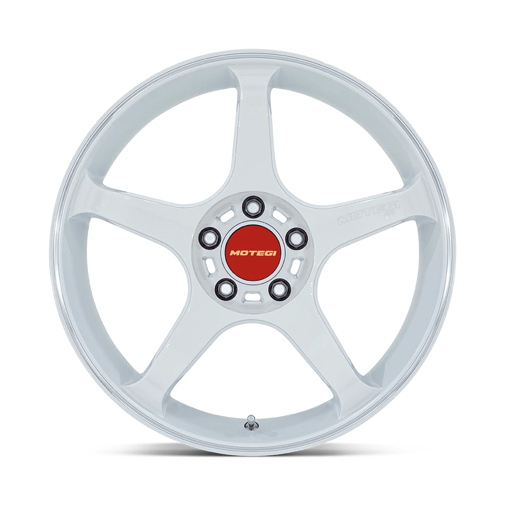 18x8.5 Motegi MR159 Battle V Matsuri White Pearl Mach Lip Wheel 5x100 (30mm)