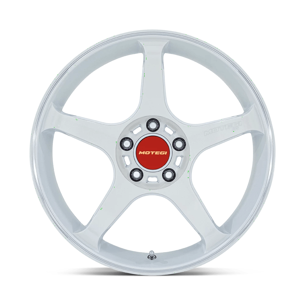 18x8.5 Motegi MR159 Battle V Matsuri White Pearl Mach Lip Wheel 5x120 (35mm)