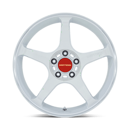 18x8.5 Motegi MR159 Battle V Matsuri White Pearl Mach Lip Wheel 5x120 (35mm)