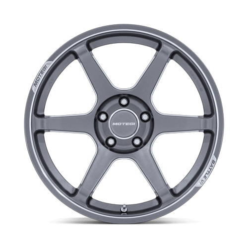 18x9.5 Motegi MR160 Battle VI Glossy Gunzilla W/ Machined Lip Wheel 4x4.5 (35mm)