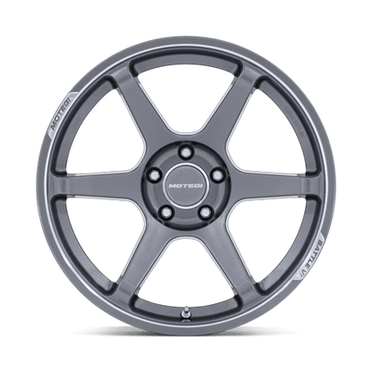 18x9.5 Motegi MR160 Battle VI Glossy Gunzilla W/ Machined Lip Wheel 4x4.5 (35mm)