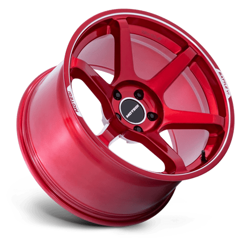 18x8.5 Motegi MR160 Battle VI Cherry Red Metallic Machined Wheel 5x100 (30mm)