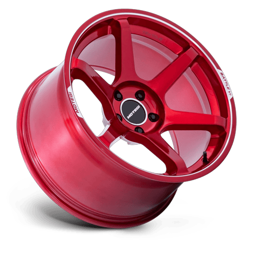 18x10.5 Motegi MR160 Battle VI Cherry Red Metallic Machined Wheel 5x4.5 (25mm)