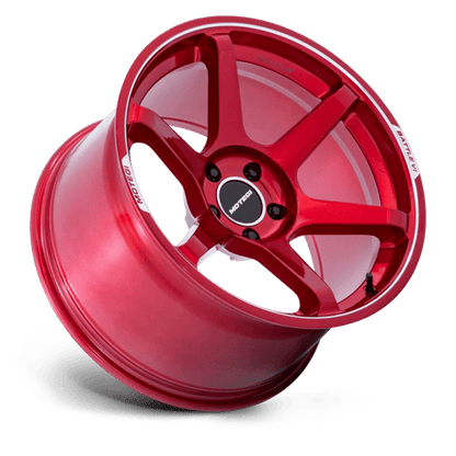 18x8.5 Motegi MR160 Battle VI Cherry Red Metallic Machined Wheel 5x4.5 (35mm)