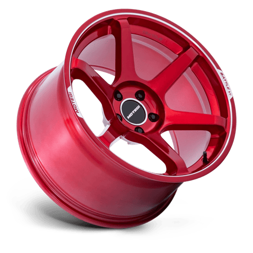 18x9.5 Motegi MR160 Battle VI Cherry Red Metallic Machined Wheel 5x4.5 (25mm)