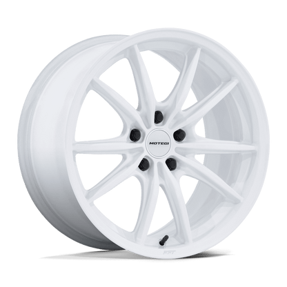18x9.5 Motegi MR162 Zentoku Glossy White Wheel 5x4.5 (40mm)