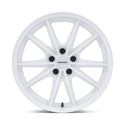 17x8.5 Motegi MR162 Zentoku Glossy White Wheel 5x4.5 (45mm)