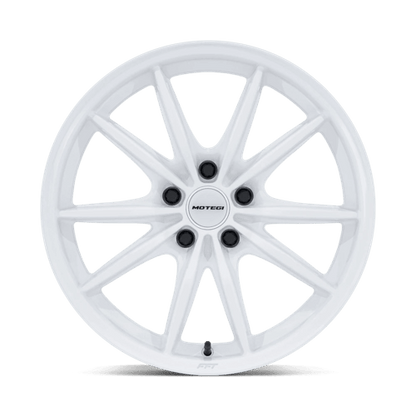 18x9.5 Motegi MR162 Zentoku Glossy White Wheel 5x4.5 (40mm)