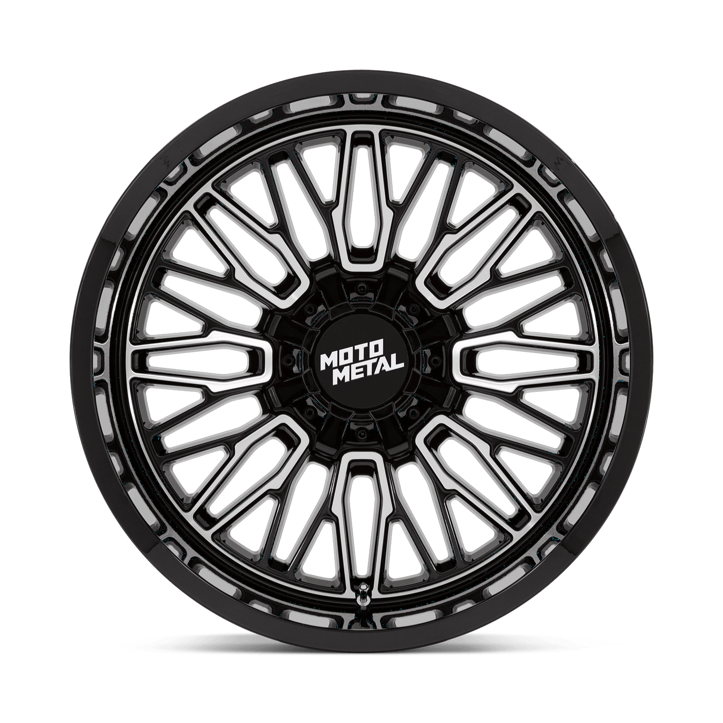 22x10 Moto Metal MO809 Stinger Gloss Black Machined Wheel 8x180 (-18mm)