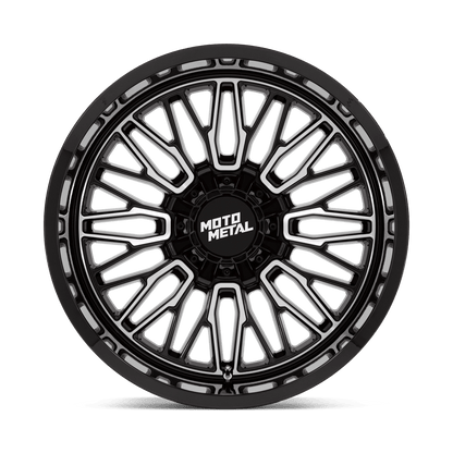 22x12 Moto Metal MO809 Stinger Gloss Black Machined Wheel 8x6.5 (-44mm)