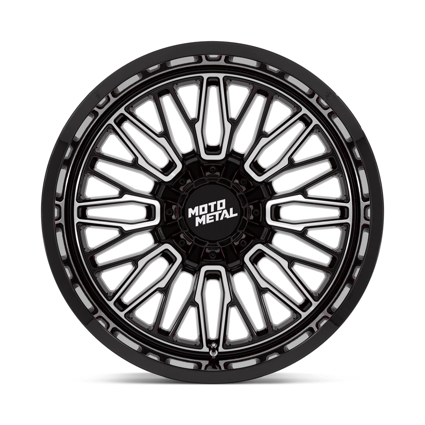 22x10 Moto Metal MO809 Stinger Gloss Black Machined Wheel 8x180 (-18mm)