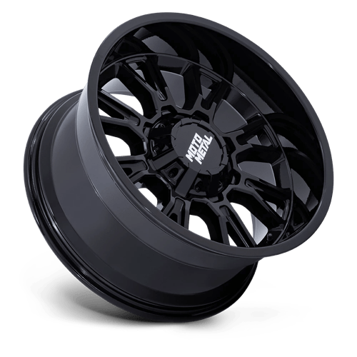 22x9 Moto Metal MO810 Legacy Gloss Black W/ Machined Face Wheel 8x170 (1mm)