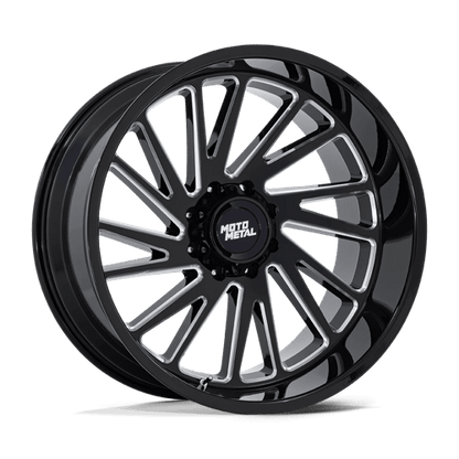 24x12 Moto Metal MO811 Combat Gloss Black Milled Wheel 8x170 (-44mm)