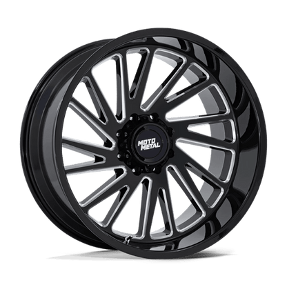 22x12 Moto Metal MO811 Combat Gloss Black Milled Wheel 5x5 (-44mm)