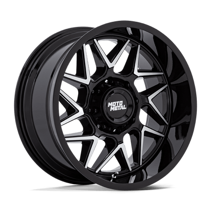 20x9 Moto Metal MO812 Turbine Gloss Black W/ Machined Face Wheel 6x5.5 (20mm)