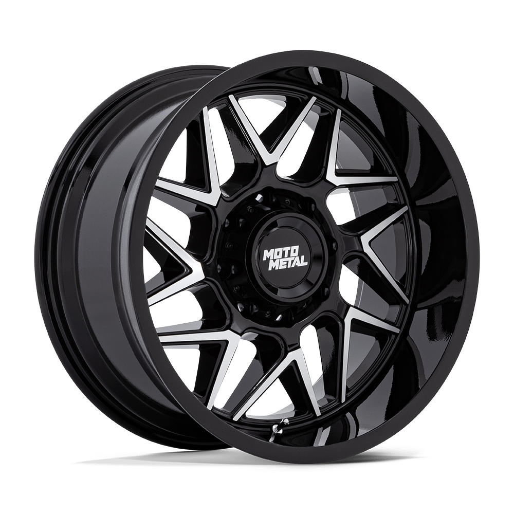 20x10 Moto Metal MO812 Turbine Gloss Black W/ Machined Face Wheel 8x170 (-18mm)