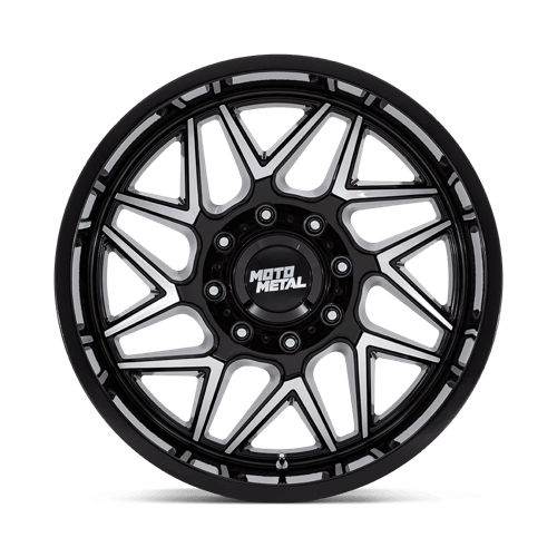 20x10 Moto Metal MO812 Turbine Gloss Black W/ Machined Face Wheel 8x180 (-18mm)