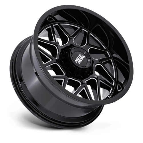 20x9 Moto Metal MO812 Turbine Gloss Black Milled Wheel 8x6.5 (1mm)
